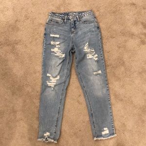 Distressed Mom Jeans